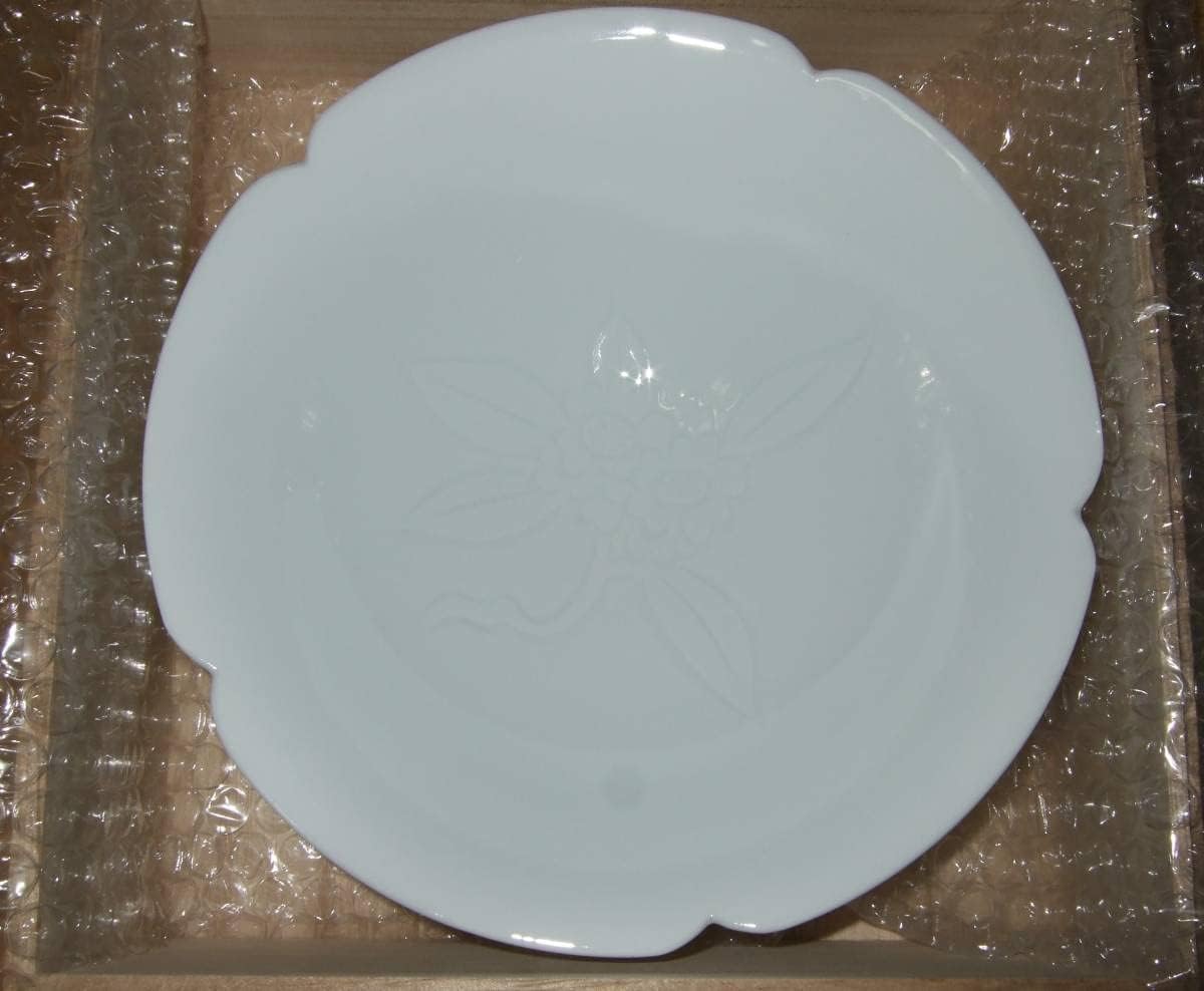 人間国宝 井上萬二窯 白磁彫文 菓子鉢 No.25【井上萬二